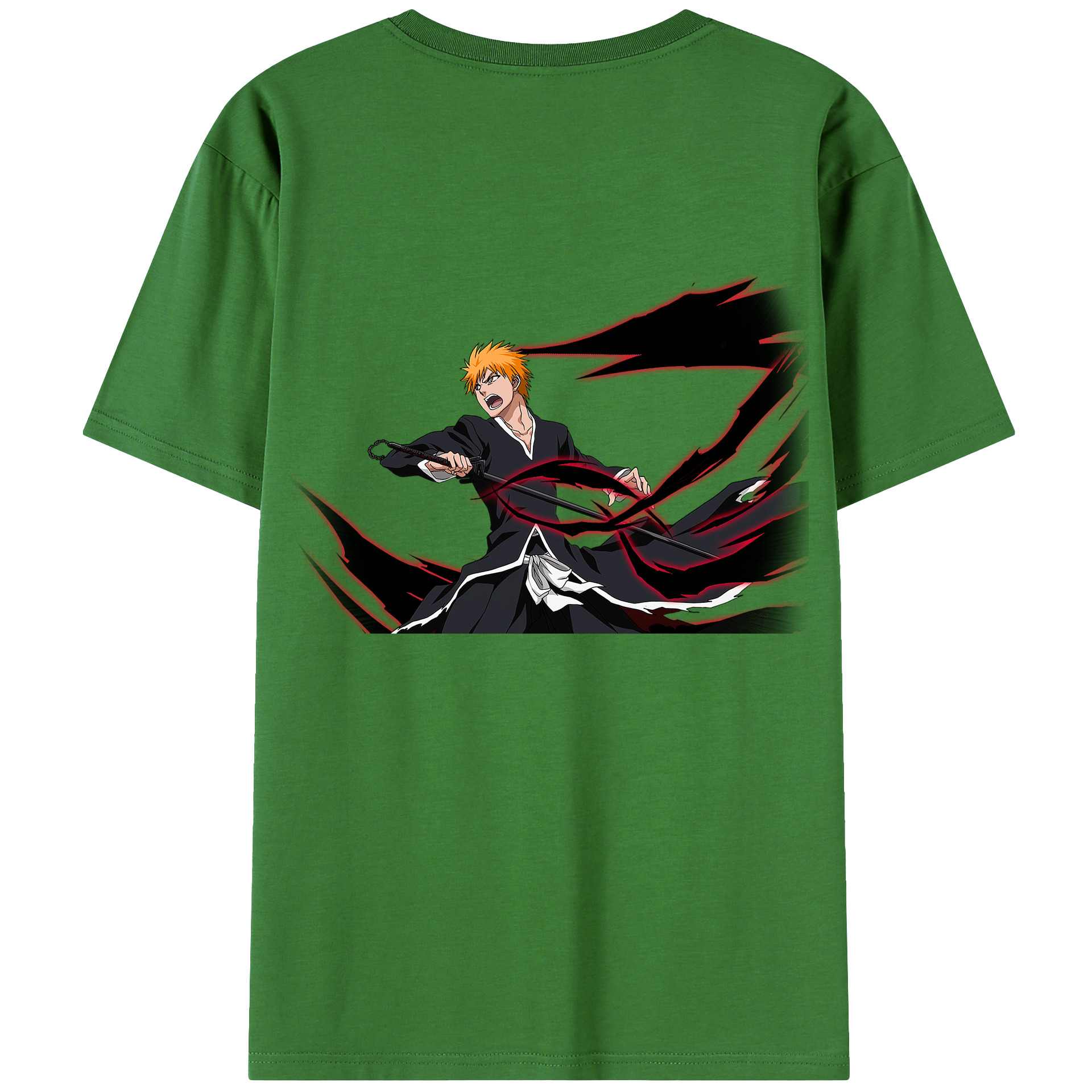 （画像用） ブリーチ 黒崎一護（くろさき いちご）BLEACH Kurosaki Ichigo レディース半袖Tシャツ(バックプリント)